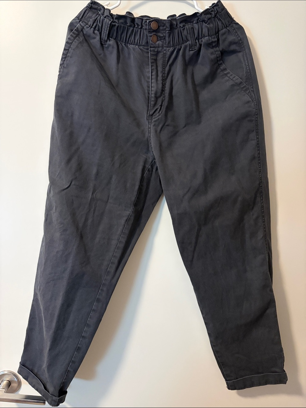 Universal Thread Paper Bag Pants in Charcoal
